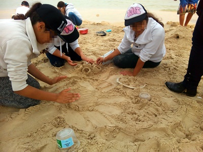 הרשת הירוקה: תלמידים בחוף הים